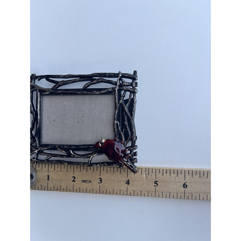 Cardinal Small Picture Frame Tree Decor Woods Forest Cute Red Bird 3 X 2 In - Picture 5 of 5